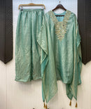 LG 1890 C Designer Wear Exclusive Embroidered With Real Mirror Worked Kaftan Cord Set
