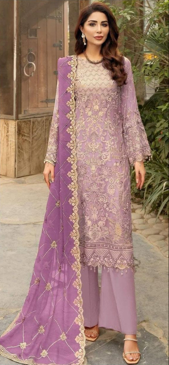 Al Khushbu 4049 F Georgette With Heavy Embroidered With Moti Work Suits