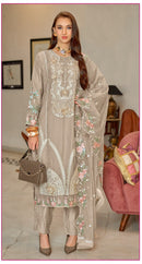 Fepic Rosemeen C 1985 Organza Embroidered With Hand Work Suits