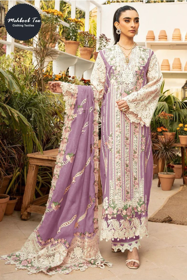 Mehboob Tex 1701 Pure Cotton With Heavy Self Embroidery Work Pakistani Suits