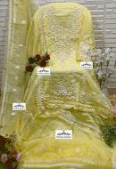 Noor Jahan NJ 39 Organza Fabric With Heavy Embroidery And Handwork Pakistani Suits