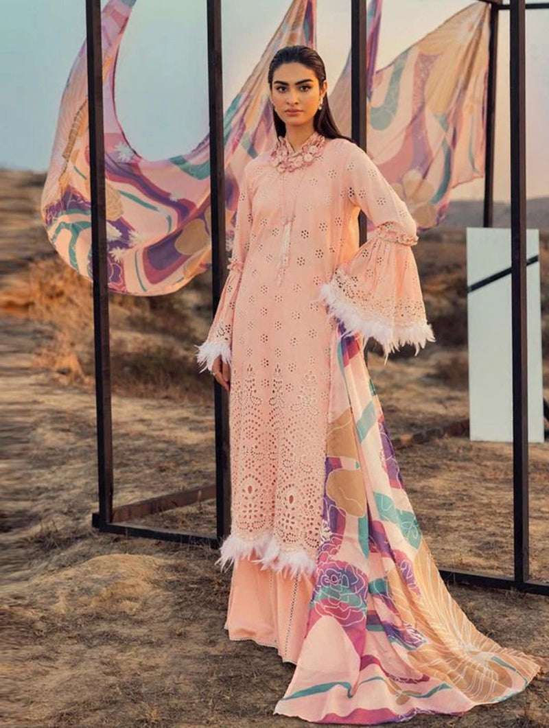 Saniya Trendz 30002 Chikankari Pure Cotton With Embroidered Work Pakistani Suits