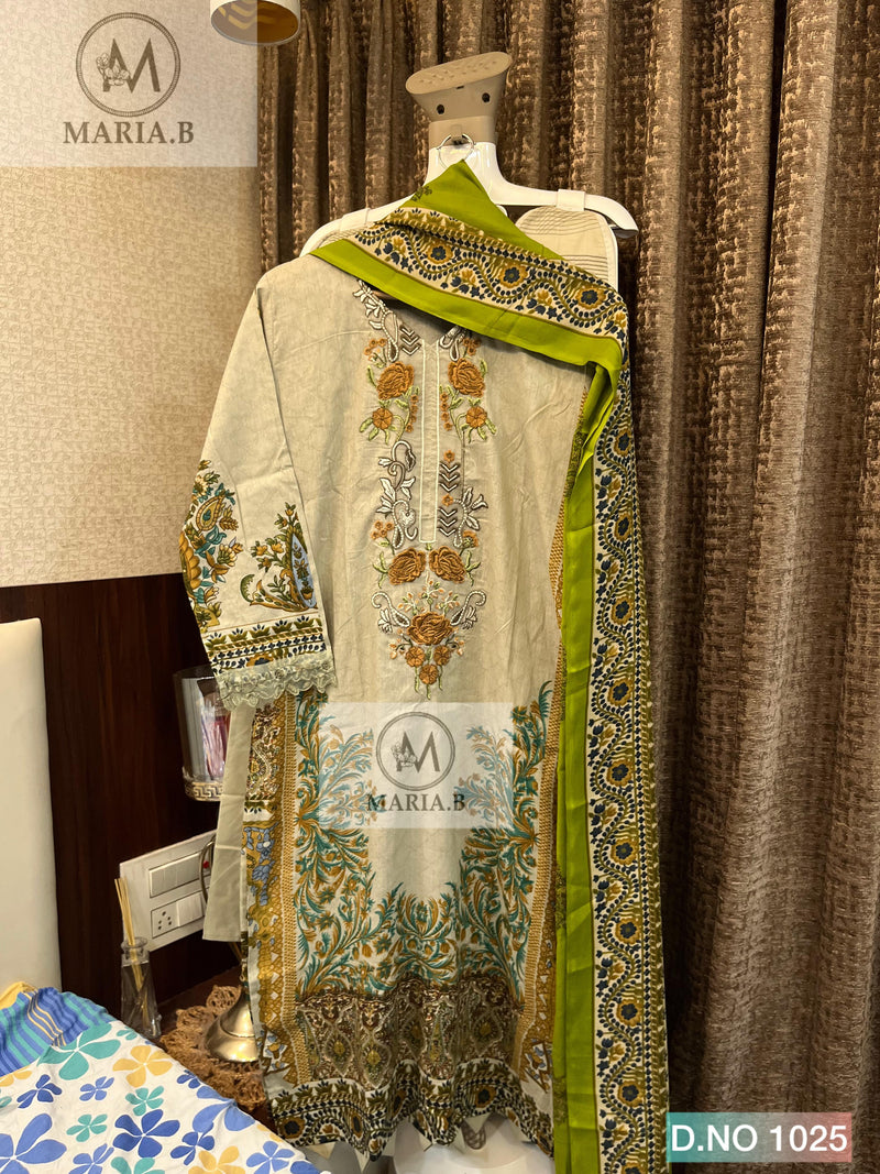 Maria B 1025 Readymade Cotton Self Embroidery Work Casual Wear Suits