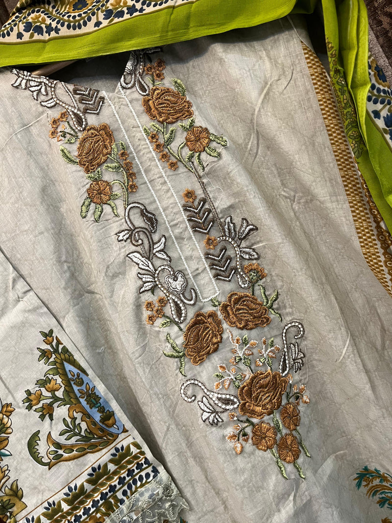 Maria B 1025 Readymade Cotton Self Embroidery Work Casual Wear Suits