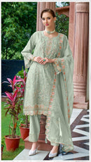 Fepic Rosemeen C 1955 C Organza Embroidered With Handwork Suits