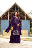 LM 04 Georgette Sequence Embroidery N Beads Work Sharara