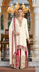 Hoor Tex HF 127 D Heavy Chinon With Emboridery Work Pakistani Suits