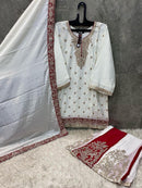 Hoor Tex HF 127 D Heavy Chinon With Emboridery Work Pakistani Suits