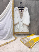 Hoor Tex HF 127 Heavy Chinon With Emboridery Work Pakistani Suits