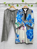 Aasha Designer 10002 Modal Sattin Print Cord Set