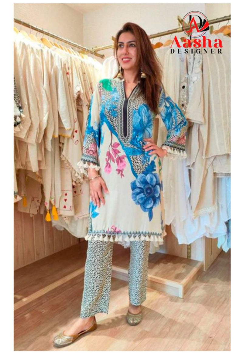Aasha Designer 10002 Modal Sattin Print Cord Set