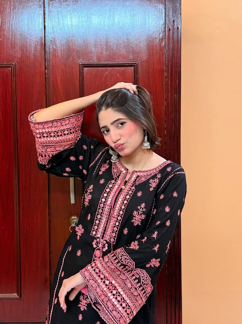 LG 1993 Designer Embroidered With Real Mirror Worked Roman Silk Suits