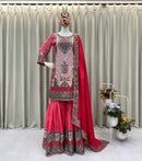 BE 387 Designer Wear Exclusive Real Mirror Work Sarara Suit