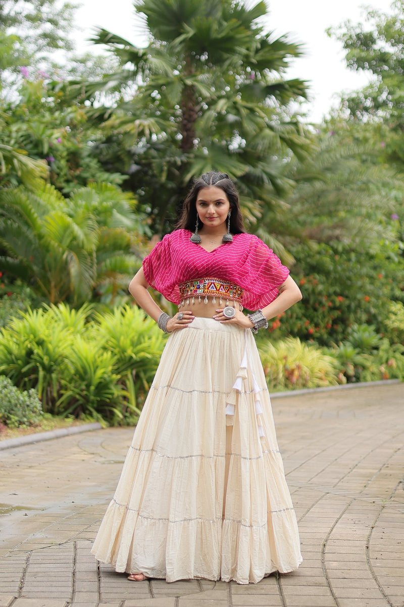 KA 5037 Adorable Designer Readymade Cotton Lehenga choli Set