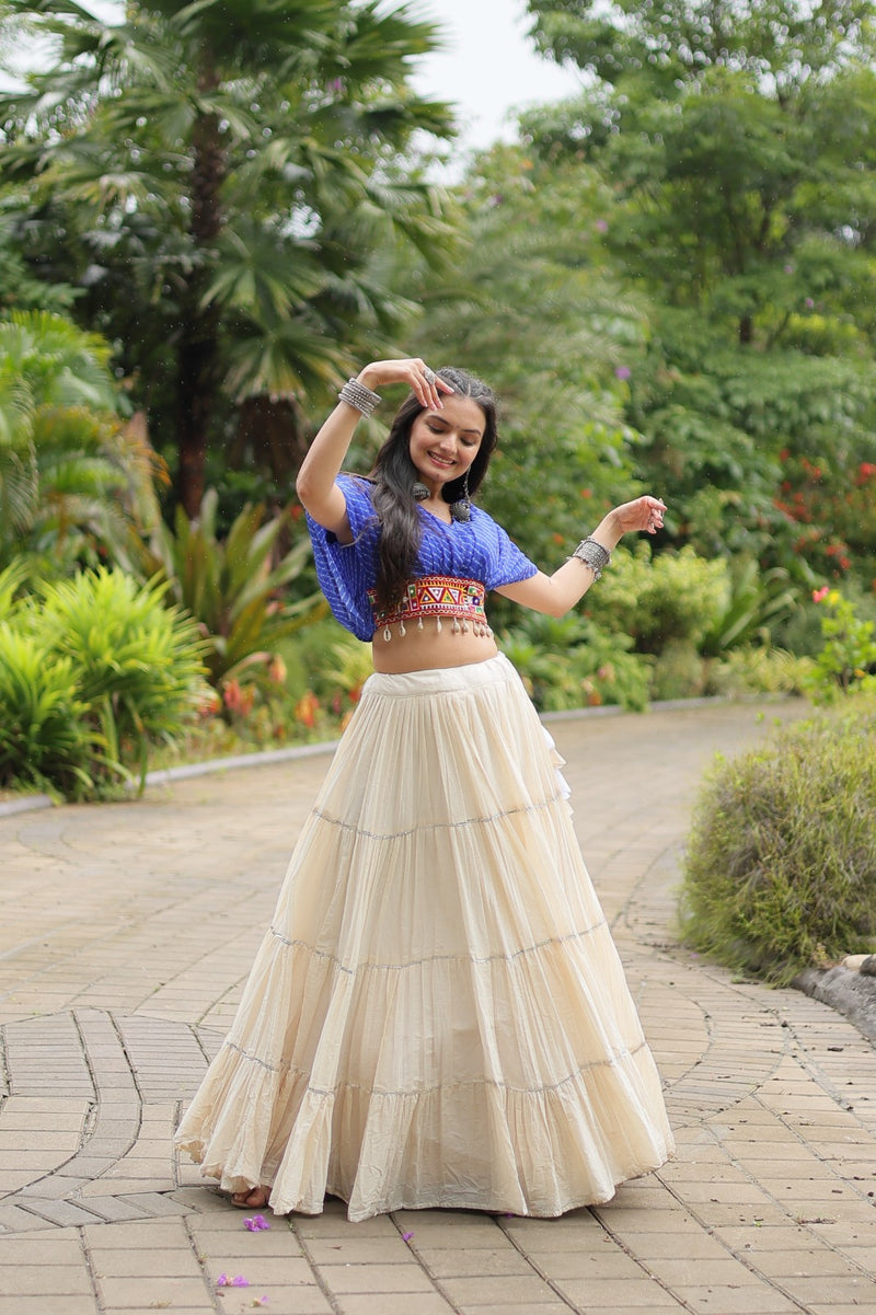 KA 5037 B Adorable Designer Readymade Cotton Lehenga choli Set