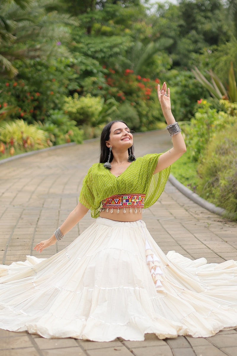 KA 5037 D Adorable Designer Readymade Cotton Lehenga choli Set
