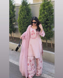 Lady Look 001  Designer Party Wear Look Pure Natural Crepe Farshi Salwar Suits