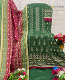 Al Zohaib Az 1316 B Pure Cotton Print With Heavy Self Work Pakistani Suits