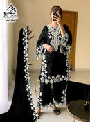 Al Qasr MA 176 D Fox Georgette Embroidery Cut Work N Full Hand Khatliwork Pakistani Suits