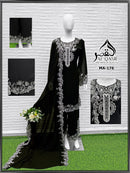 Al Qasr MA 176 D Fox Georgette Embroidery Cut Work N Full Hand Khatliwork Pakistani Suits