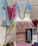 Saniya Trendz 7143 Cotton With Chikankari Embroidered Worked Pakistani Suits