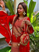 SR 1685 Designer Heavy Faux Georgette With Full Heavy Embroidery Sequence Work Traditional Suits