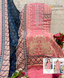 Al Zohaib Az 1319 A Pure Cotton Print With Heavy Self Work Pakistani Suits