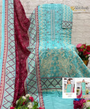 Al Zohaib Az 1319 B Pure Cotton Print With Heavy Self Work Pakistani Suits