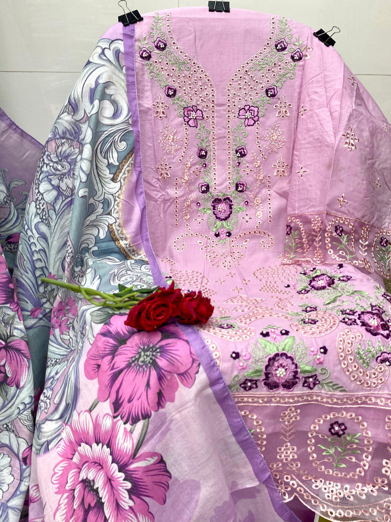 Sobia Nazir Sn 1049 Lawn Embroidered Chikankari Work With Pearl Work Suits