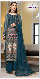 Shanaya S 130 Heavy Fox Gerogeete With Heavy Embroidered Worked Designer Suits