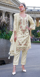 Fepic Rosemeen C 1878 Organza Embroidered Worked Pakistani Suits