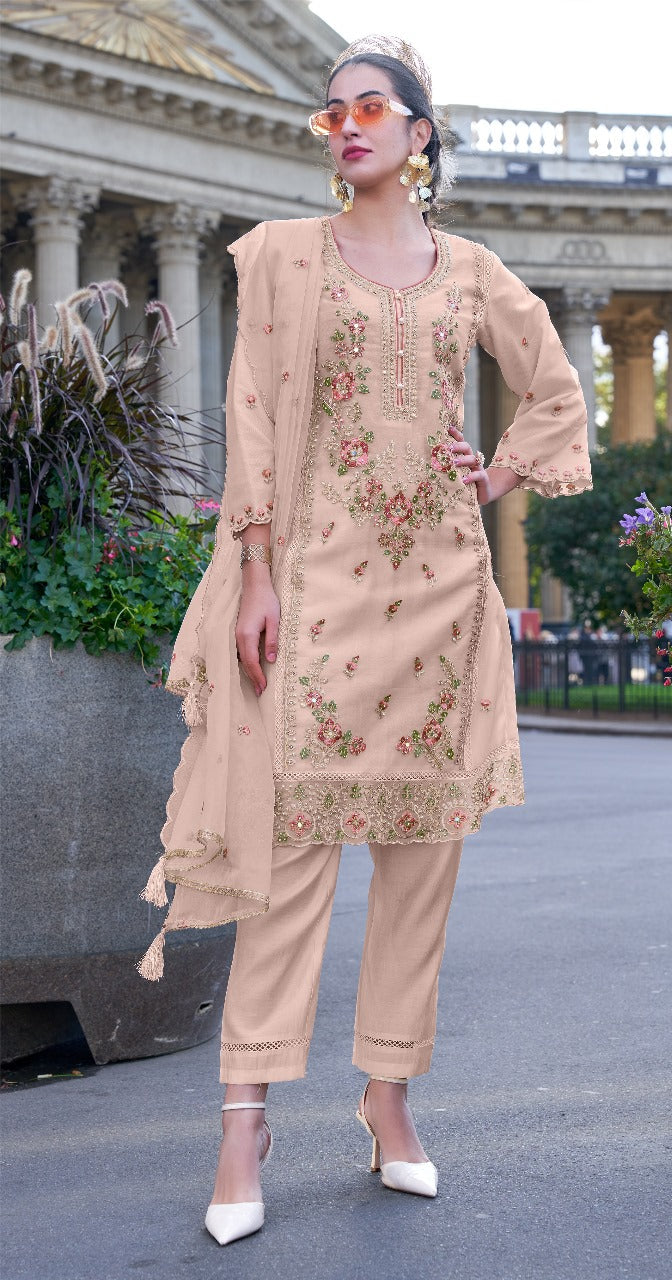 Fepic Rosemeen C 1878 B Organza Embroidered Worked Pakistani Suits