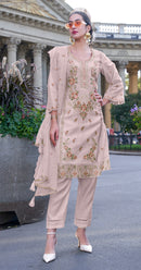 Fepic Rosemeen C 1878 D Organza Embroidered Worked Pakistani Suits