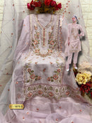 Fepic Rosemeen C 1878 D Organza Embroidered Worked Pakistani Suits