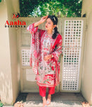 Aasha Designer 1173 Pure Cotton Print With Heavy Embroidery With Patches Work Pakistani Suits