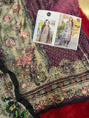 Mehboob Tex 1713 A Pure Viscose Maslin Digital Print With Aari Handwork Pakistani Suits