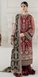 Fepic Rosemeen C 1549 Organza Embroidered Worked Suits