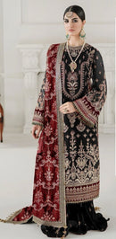 Fepic Rosemeen C 1549 B Organza Embroidered Worked Suits