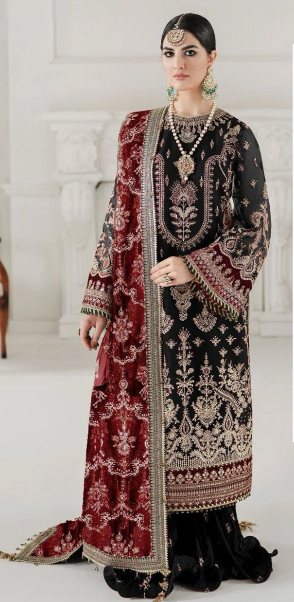Fepic Rosemeen C 1549 B Organza Embroidered Worked Suits