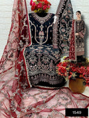 Fepic Rosemeen C 1549 B Organza Embroidered Worked Suits