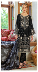 Fepic Rosemeen C 1996 Organza Embroidered With Hand Work Suits