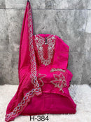 Hoor Tex H 384 C Heavy Cotton With Embroidery Work Pakistani Suits