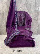 Hoor Tex H 384 D Heavy Cotton With Embroidery Work Pakistani Suits