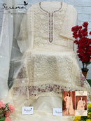 Serine S 238 D Organza Heavy Embroidered With Boring Handwork Suits