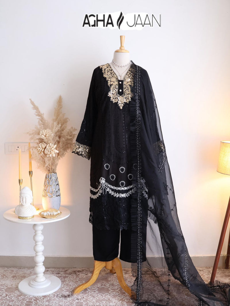 Agha Jaan 1027 Reyon Luxury Pret Kurti