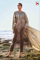 Deepsy Suits 1285 B Pure Cotton With Heavy Self Embroidery Attached Patches Work Lawn Suits