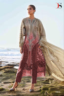 Deepsy Suits 1285 D Pure Cotton With Heavy Self Embroidery Attached Patches Work Lawn Suits