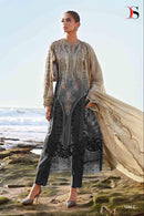 Deepsy Suits 1285 C Pure Cotton With Heavy Self Embroidery Attached Patches Work Lawn Suits