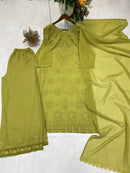 BE 394 Faux Georgette With Embroidery Work Traditional Suits