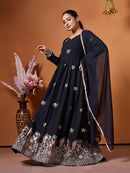 FD 002 Embroidered Georgette Stitched Anarkali Gown